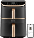 COSORI Heißluftfritteuse, 10.8 L, Schwarz/Gold, Turbo Tower Pro Smart Chef Edition Freidora de Aire WiFi