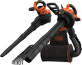 BLACK+DECKER Laubbläser, 72l, Schwarz/Orange, 3-in-1 Elektro-Laubsauger/ BEBLV301 (3.000 Watt, mit Häcksler + aufsteckbarem Laubrechen