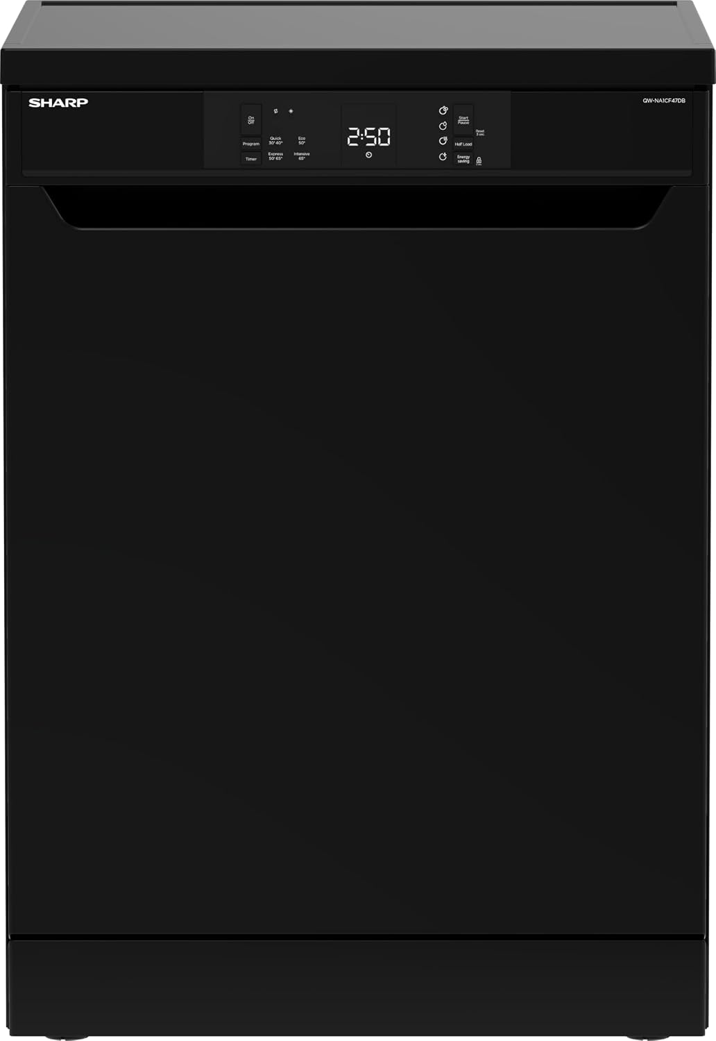 SHARP Geschirrspüler, 60 cm, Schwarz, QW-NA1CF47DB-DE freistehend / D / 13 Maßgedecke / 4