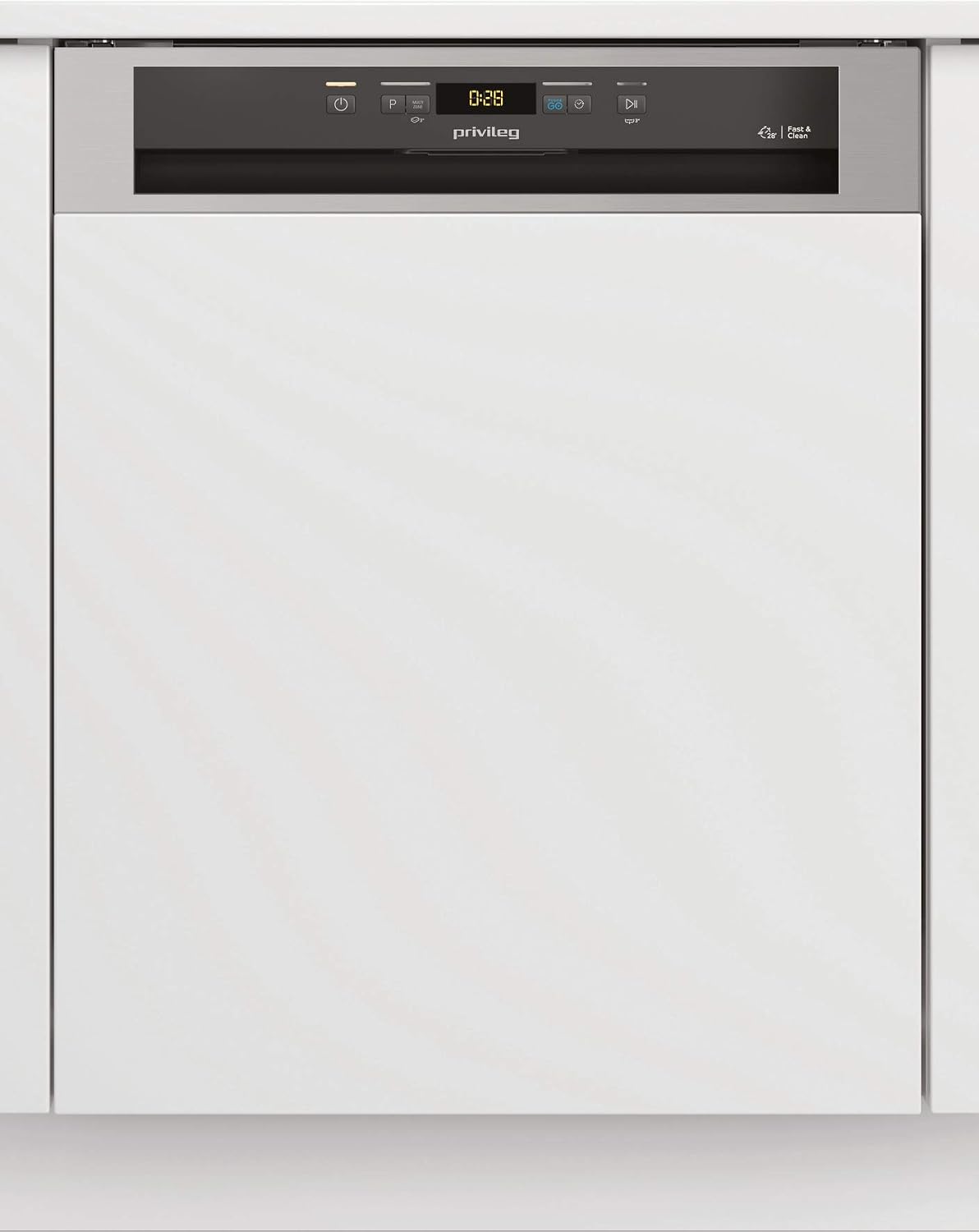 Privileg Geschirrspüler, 60 cm, Weiß/Edelstahl, RBC 3C24 A X Integrierbarer / 14 Maßgedecke/Fast&Clean 28'