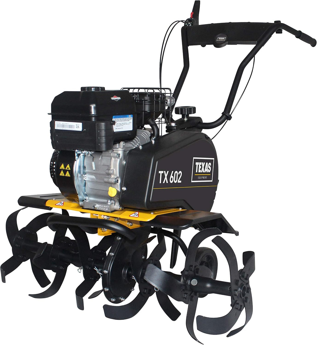 Texas Motorhacken, 208 cm, 4200 W, 85 cm, 33 cm, Schwarz/Gelb, Gartenfräse Motorhacke Bodenhacke Bodenfräse Rasenfräse