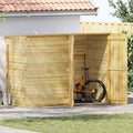Gerätehaus RMIHSJG, 232 x 110 x 170 cm, Imprägniertes Kiefernholz, Holz, Garten- aus imprägniertem Kiefern mit Asphaltfilzdach