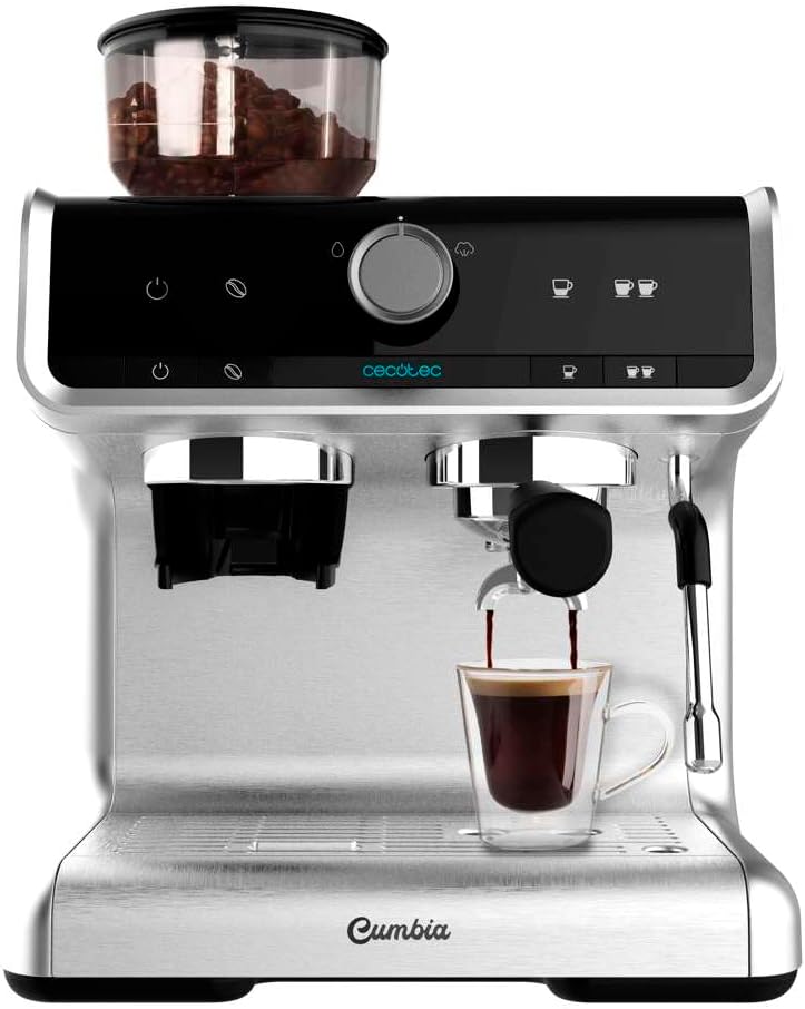 Cecotec Kaffeemaschine, 2900 W, Silber/Schwarz, Cumbia Power Espresso 20 Barista Aromax . Leistung, 2 Heizsysteme