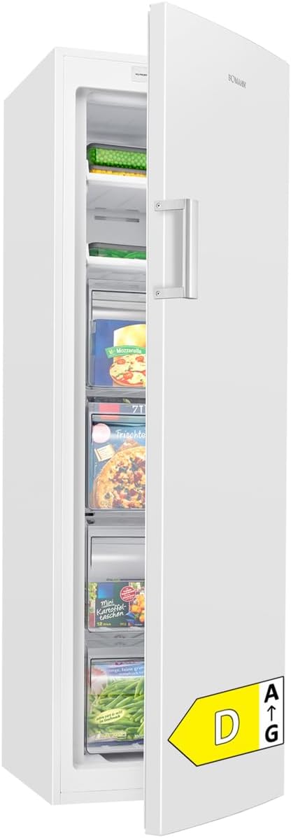 Bomann Gefrierschrank, 171 cm, 39 dB, 204 L, weiß, ® Nofrost, Energieklasse D, Tiefkühlschrank, MultiAirflow, leise