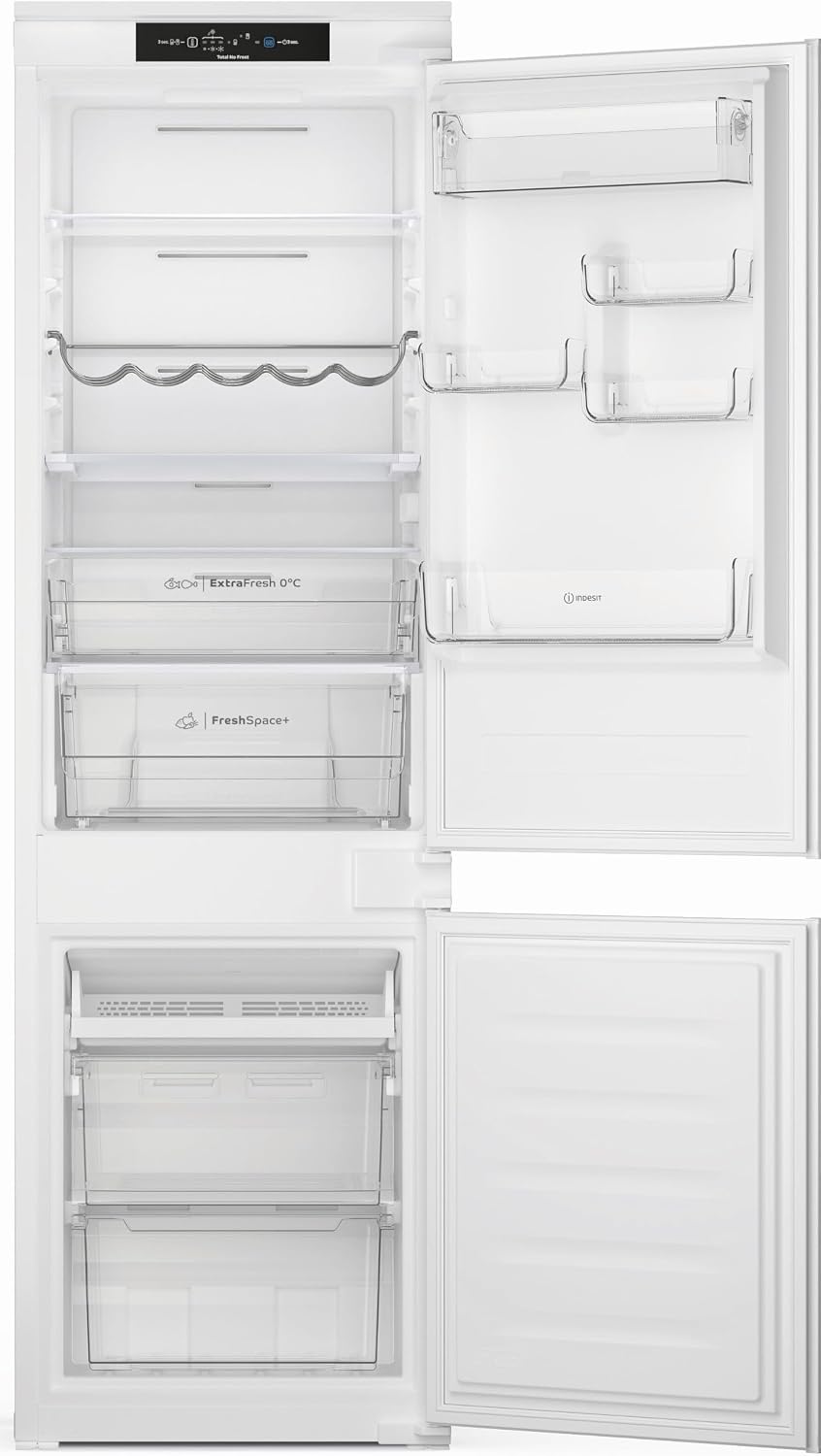 Indesit Gefrierschrank, 250 Liter, Weiß, Einbau-Kühl-/ -Kombination INC18 T332, 4 Sterne, E Energieeffizienzklasse