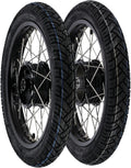 AKF Räder, Schwarz/Silber, Set: 2 Komplett 1, 6x16' Alufelge, Nabe - eloxiert Schwarz + Edelstahlspeichen + Reifen Vee