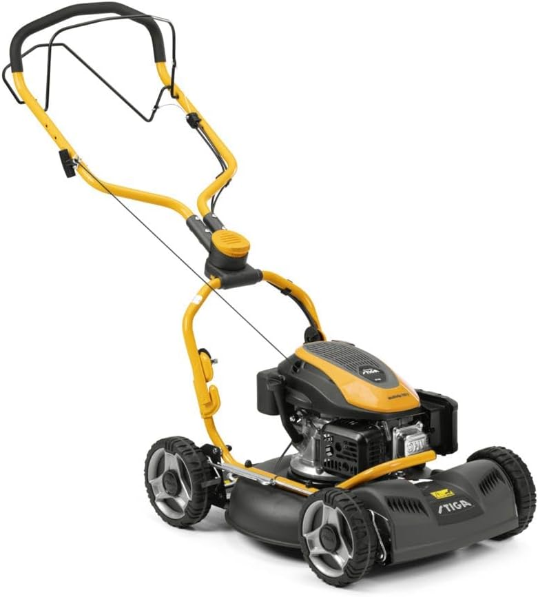 STIGA Rasenmäher, Schwarz/Gelb, Multiclip 750 S Benzin-Mulch mit Radantrieb
