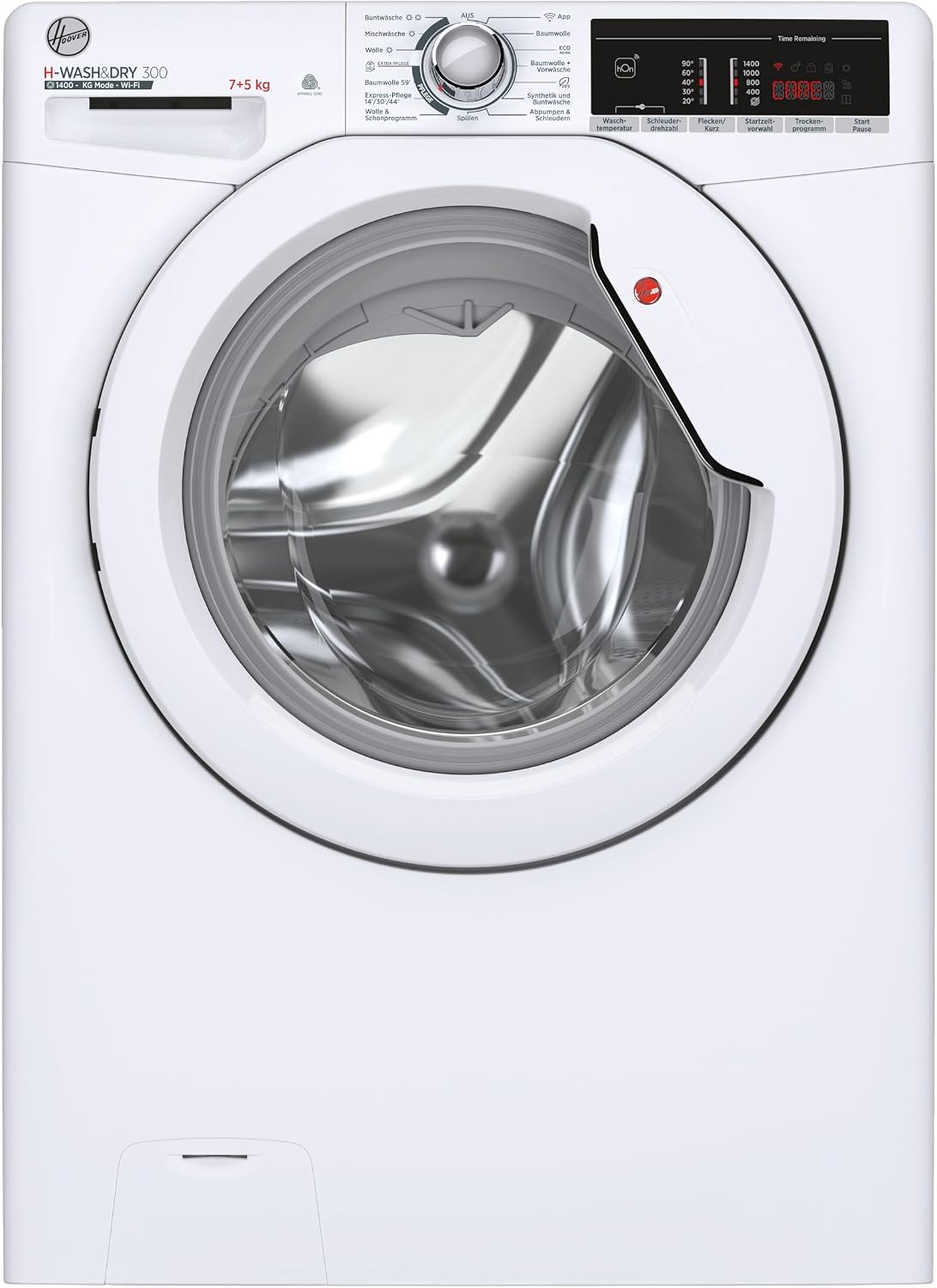 Hoover Waschtrockner, 7 kg, 5 kg, Weiß, H-WASH&DRY 300 H3DO4755T2/1-84 / Waschen, Trocknen/Gewichtserkennung/Wi-Fi