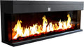 Chemin'Arte Elektrokamin, 2000 W, Schwarz, Elektrischer Einbaukamin 3D LED Flammeneffekt -, 3 Seiten - 12 Flammenfarben - Wandkam