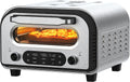 ZACHVO Pizzaofen, 32 cm, Silber/Schwarz, 450°C für 90Sek. Pizza, 5 Programme + DIY, LED Touchscreen & Drehregler