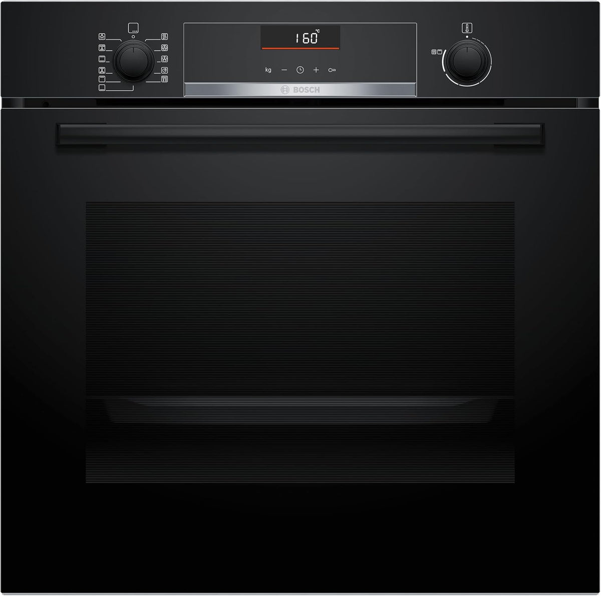 HBA534EB0 Einbaubackofen Backofen, Schwarz, Serie 6, AirFry-Funktion, vorprogrammierte Rezepte, HBG536EB4