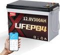 nnh Autobatterien, 300AH, 12 V, Schwarz/Weiß/Rot, Lifepo4 Batterie Bluetooth, Mini Lithium Batterie mit 200A BMS Sicherheitsschutz