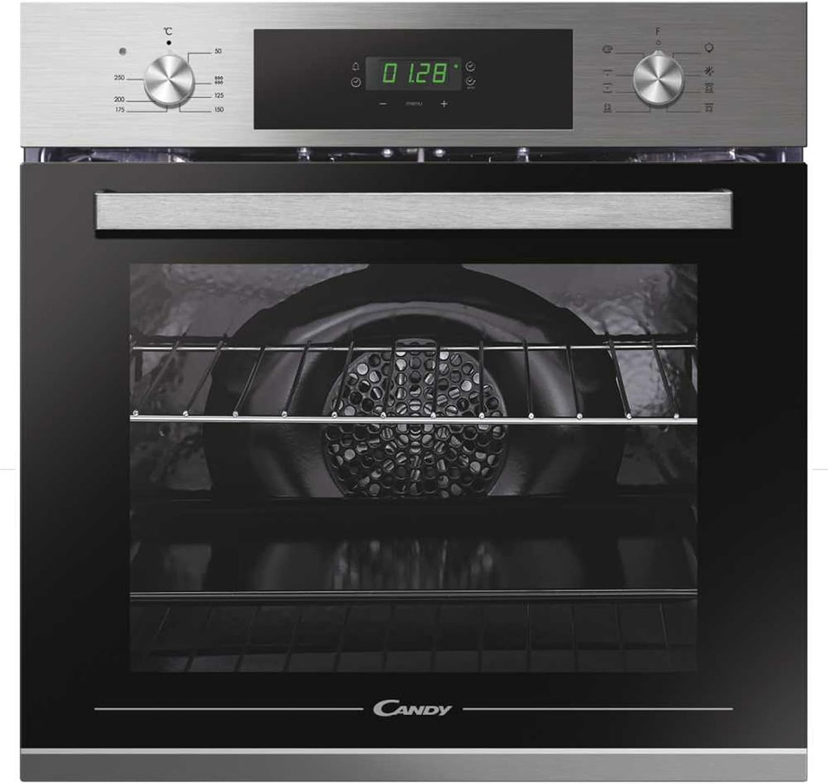 CANDY Backofen, 60 cm, Schwarz/Silber, FCT615X DE Einbau / Umluft / Nische / Aquactive Reinigung, Mehrfarbig