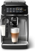 Philips Kaffeevollautomat, Silber/Schwarz, Series 3200, LatteGo Milchsystem, 5 Kaffeespezialitäten, Intuitives Touchdisplay