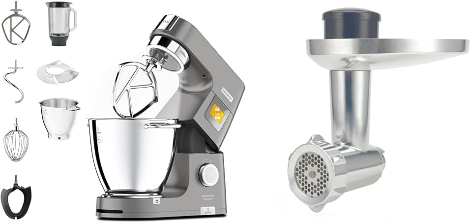 Kenwood Küchengeräte Universalküchenmaschinen, Silber, Titanium Chef Patissier XL KWL90.034SI, Küchenmaschine mit integrierter Waage