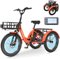 MOONCOOL Fahrrad, 20AH, 250 W, 36 V, Orange, Bike, E Bike Klapprad, 20' E Bike Herren Damen Mit Akku, Motor Elektro