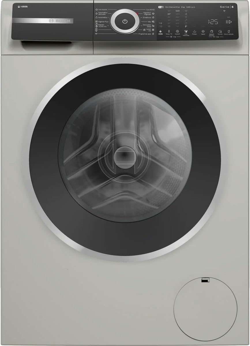 Siemens iQ700, WG44B2AW0, Smarte Waschmaschine 9 kg, Frontlader, 1400 UpM, speedPack XL, Antiflecken-System, i-Dos mit Waschmittel-Scan, smartFinish