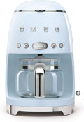 Smeg Kaffeemaschine, 1050 W, Pastellblau, DCF02PBEU, Filter-, Aroma und Autostart-Funktion, Glaskaraffe bis 12 Tassen