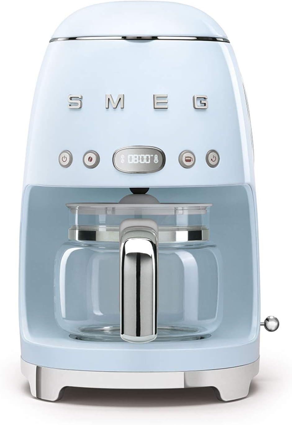Smeg Kaffeemaschine, 1050 W, Pastellblau, DCF02PBEU, Filter-, Aroma und Autostart-Funktion, Glaskaraffe bis 12 Tassen