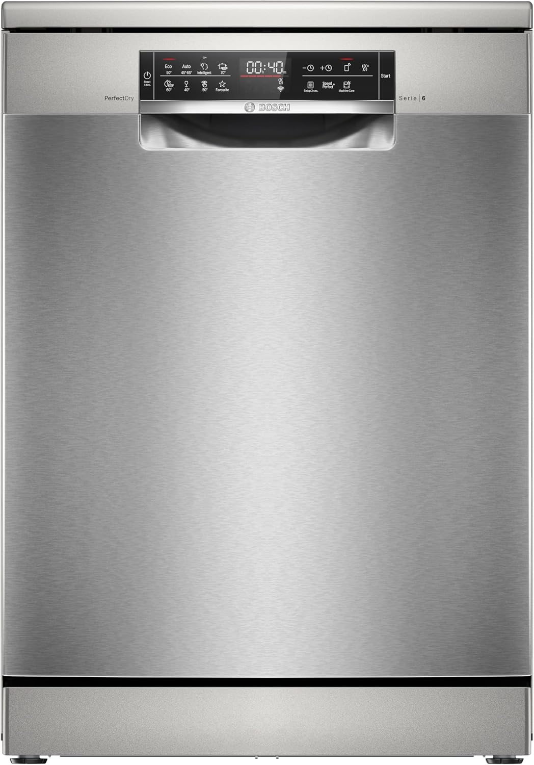 Bosch Geschirrspüler, 60 cm, Silber, SMS6ZCI16E Stand- Serie 6, freistehend Spülmaschine mit Besteckschublade