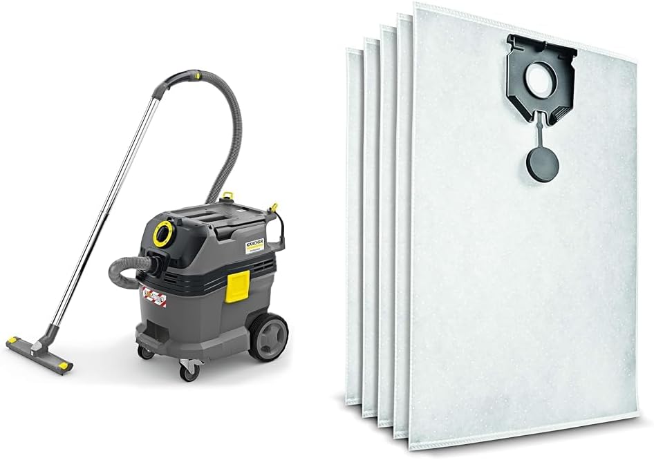Karcher Nass-Trockensauger, Schwarz/Grau/Gelb, Kärcher Nass-/Trockensauger NT 30/1 Tact L, Leistung & NT30/1 (2.889-154.0) Vliesfiltertüten (5 Stück)