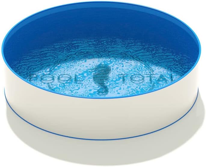 POOL Total Stahlrahmenpool, 0,80 mm, 1,20 m, blau/weiß, Rund Stahlwandbecken Ø 3, 50 x, Folie blau