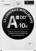 LG Waschmaschine, 10 kg, Weiß, AI DD F4R7010TSWG, Frontlader, Serie R7, Klasse A -10%, 1400 Umdrehungen, TurboWash 360