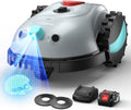YARDCARE Mähroboter, 150 m, Silber/Schwarz/Blau, (2026 Upgrade) V100 ohne Begrenzungskabel, mit Vision Navigation