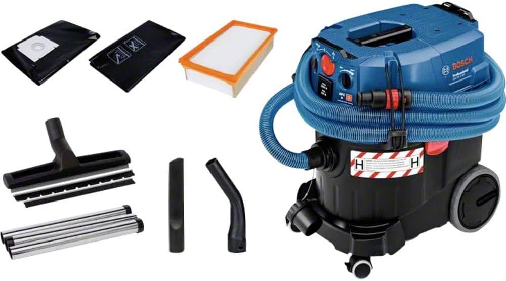 Bosch Professional Nass-Trockensauger, 230 V, 35 L, Blau/Schwarz, Nass-/Trockensauger GAS 35 H AFC (Leistung, 1.200 Watt