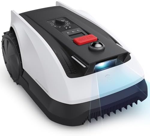ECOVACS Mähroboter, 500 m, 0,7m, Weiß/Schwarz, Goat O500 Panorama ohne Begrenzungskabel, Auto-Kartierung Rasen