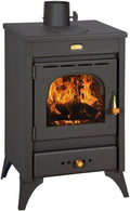 BALKAN ENERGY Kaminofen, 9 kW, Schwarz, Holzofen K1 R, Füße
