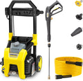 Karcher Hochdruckreiniger, Gelb/Schwarz, K1800PS 1800 PSI 1, 2 GPM TruPressure elektrischer, 2250 Max PSI mit 3 Düsen zur Reinigung von Autos
