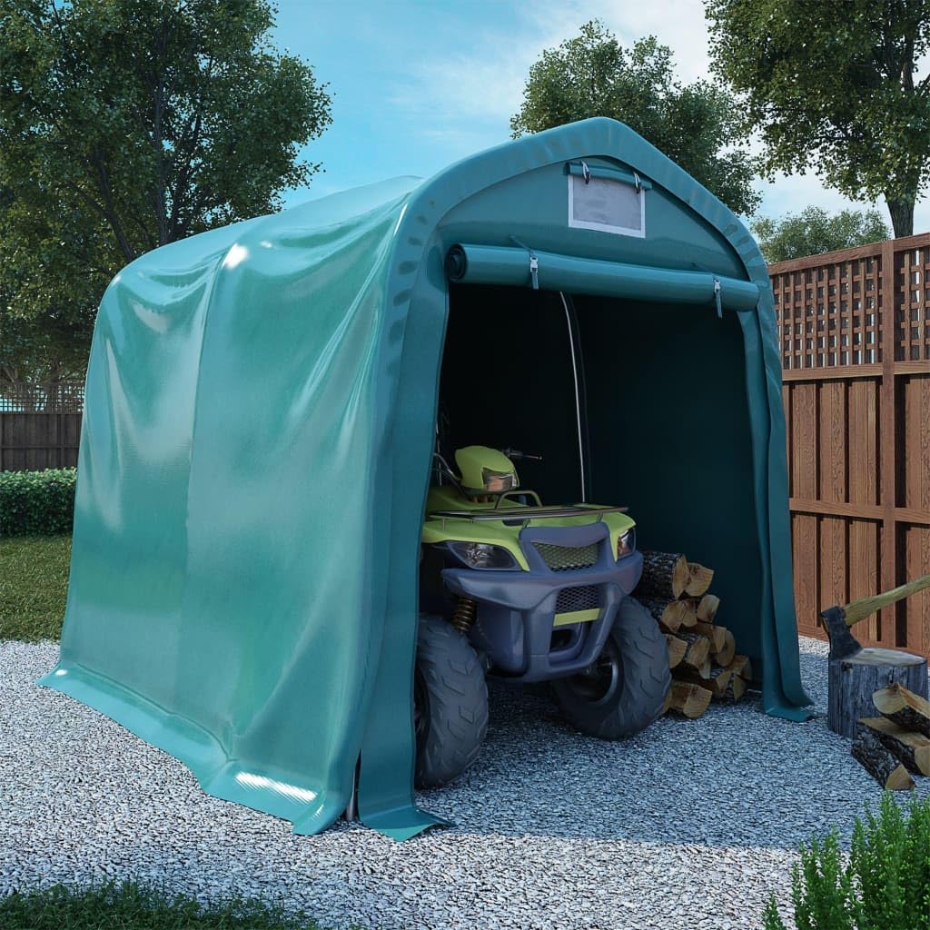 Hommdiy Carports, 4 m, Grün, Garagenzelt PVC 1, Auto Zelt Zeltgarage Lagerzelt Mehrere Auswahl