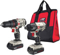 PORTER-CABLE Elektrowerkzeug, 20 V, Schwarz/Rot/Grau, PCCK604L2 Max Lithium Ion 2-Tool Combo Kit by