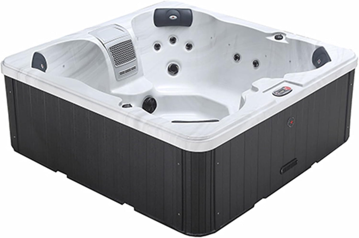 CANADIAN SPA CO. Pools, Gartensaunas & Badewannen mit Sprudelfunktion, 198x198x73 cm, Weiß/Schwarz