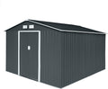 Gerätehaus HATTORO, 277x319x192 cm, Anthrazit, S300 Metall XXXL Geräteschuppen Garten Schuppen Gartenh