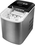 MEDION Eiswürfelmaschine, 2,2 Liter, 2 w, Silber/Schwarz, (Eiswürfelbereiter, Wassertank, kurze Produktionsdauer 6-12 Minuten