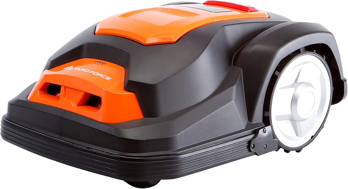 Yard Force Mähroboter, 2,0 Ah, 28 V, Schwarz/Orange, SA650B bis zu 650 qm - Selbstfahrender Rasenmäher Roboter