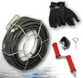 G. Drexl GmbH & Co. KG Reinigungswerkzeuge, 100 MM, 22MM, Schwarz/Rot, PROFI HAND- ROHRREINIGUNGSSPIRALE, JEDOCH BELIEBIG VERLÄNGERBAR