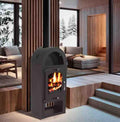 Apex Kaminofen, 9 kW, schwarz, Holzofen Kachelofen Heizofen Ofen Kamin A+ 56311 AWZ
