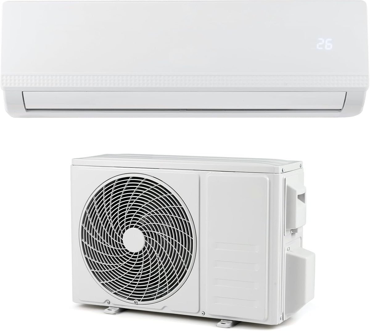 SOARS Split-Klimaanlage, ABS, Metall, Aluminium, Kupfer., Weiß, Split Klimagerät - 9000 BTU R32 A++, Wandklimaanlage Eco