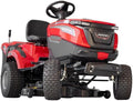 poolomio Rasenmäher, 245 L, 86 cm, 60 V, Rot/Schwarz, MTF LTA 86 E Akku Aufsitzmäher Rasentraktor, Elektrischer Traktor mit Fangkorb & Tempomat