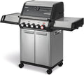 Enders Gasgrill, Schwarz/Silber, ® Monroe Pro 3 SIKR Turbo. 3-Brenner, mit Kocher und Infrarot-Heckbrenner, PanoVision Sichtfenster