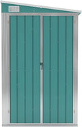 Tidyard Gerätehaus, 178 cm, Verzinkter Stahl, Metall, Türkis/Grau, Wand Geräteschuppen Kunststoffgriff mit Sperrfunktion