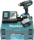 ## 1300 W Bohrmaschine DBM080 mit Koffer Akkuschrauber, 3,0 Ah, 18 V, Schwarz/Blau