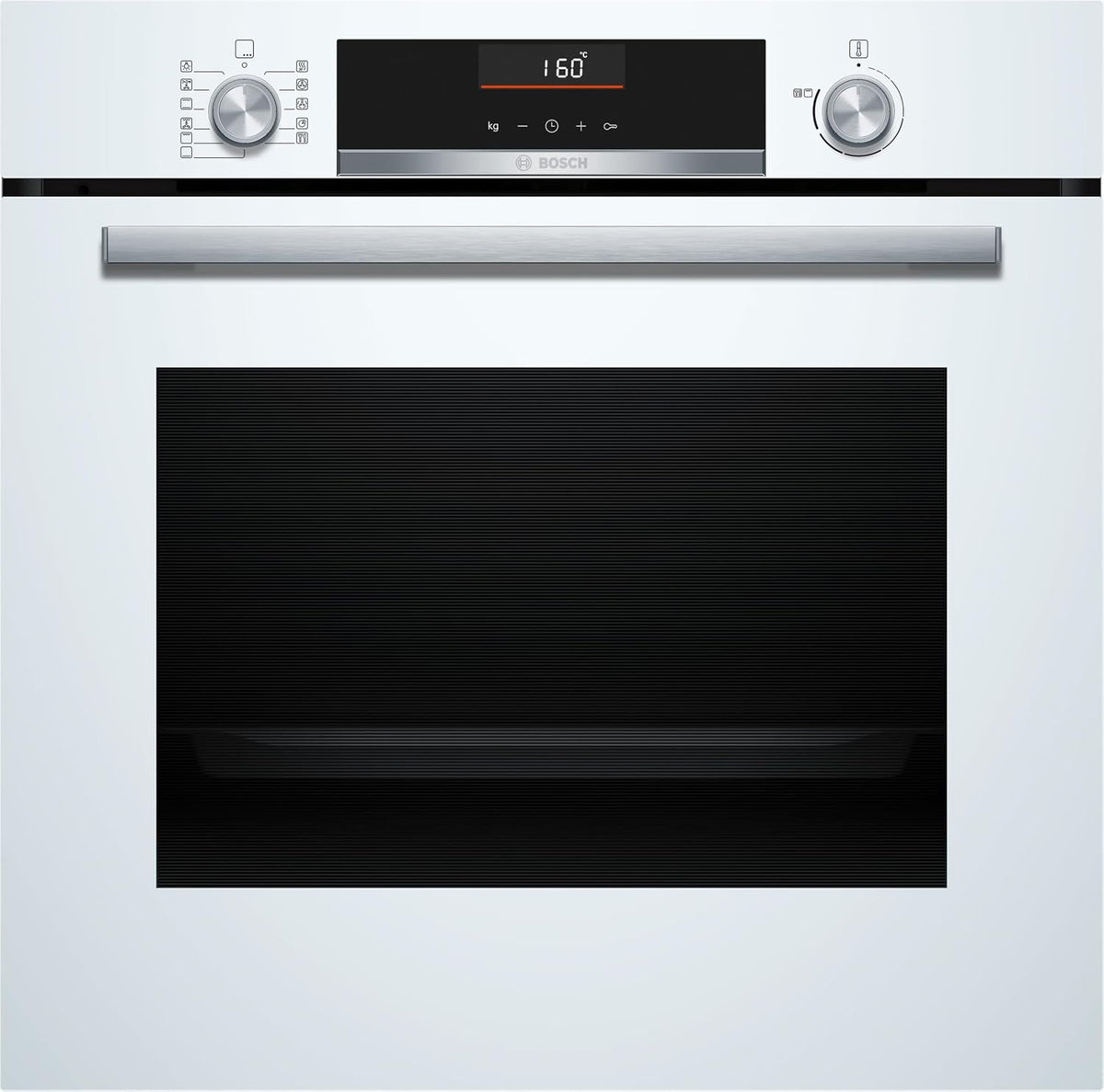 Bosch Backofen, Weiß/Schwarz, Serie 6, AirFry-Funktion, vorprogrammierte Rezepte, weiß, HBG536EW4