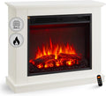 BALDERIA Elektrokamin, 2000 W, Weiß/Schwarz, Phanos - Elektrischer Standkamin mit Heizung 1000/, realistischer 3D-Flammeneffekt