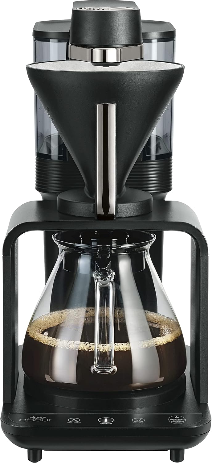 Melitta Momentum Kaffeemaschine, Schwarz/Silber, epour
