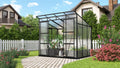 Vitavia Gewächshaus, 5,9 m, 6 mm, Schwarz/Klar, Freya 5900', schwarz, Wetterfestes & stabiles Treibhaus, Robust & langlebig