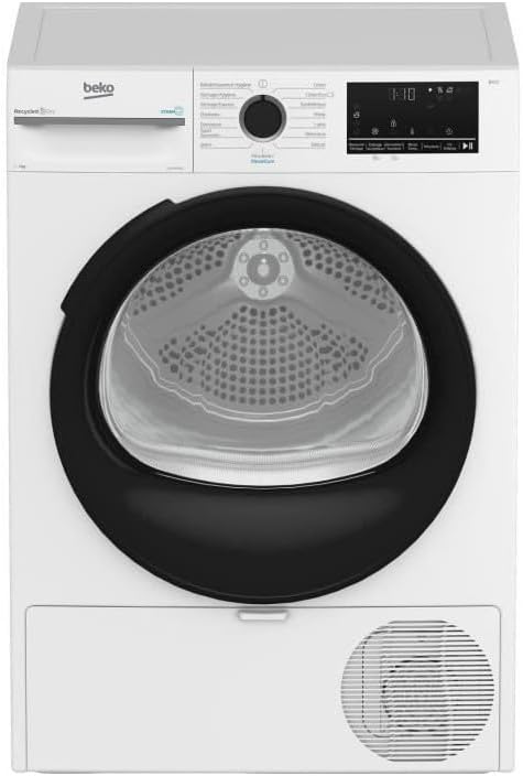 Beko Wärmepumpentrockner, 7 kg, Weiß/Schwarz, b300 D3H27493 W Induktion L60 cm A+++ Feuchtigkeitssensor